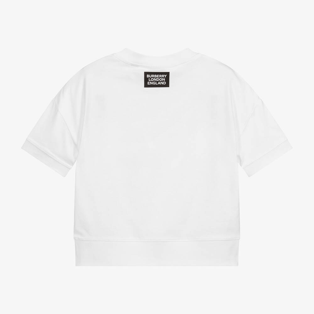 Burberry - Teen White Unicorn T-Shirt | Childrensalon Outlet