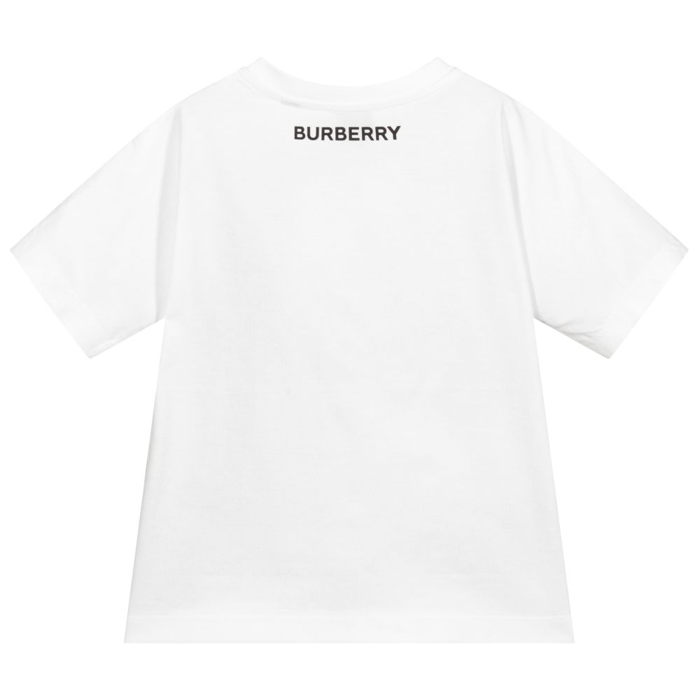 Burberry - White Jelly Logo T-Shirt | Childrensalon Outlet