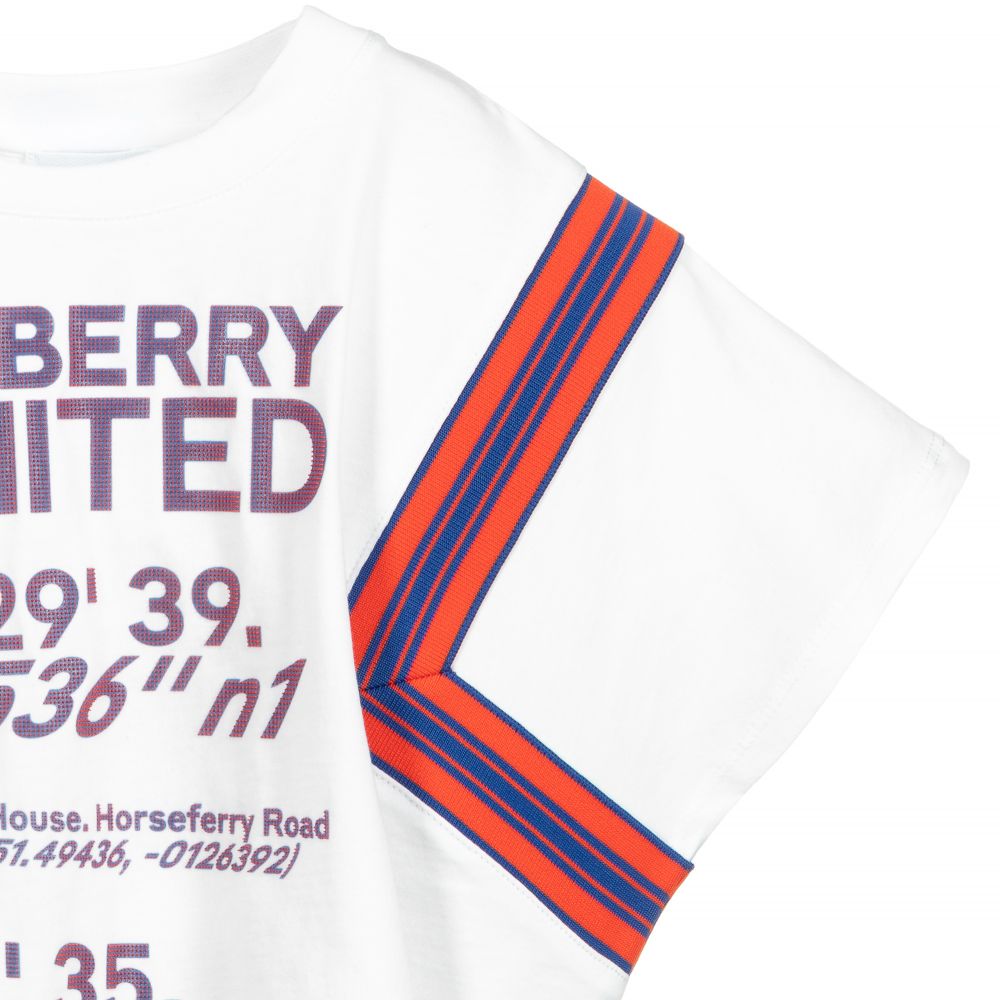 Burberry - White Logo Jersey T-Shirt | Childrensalon Outlet