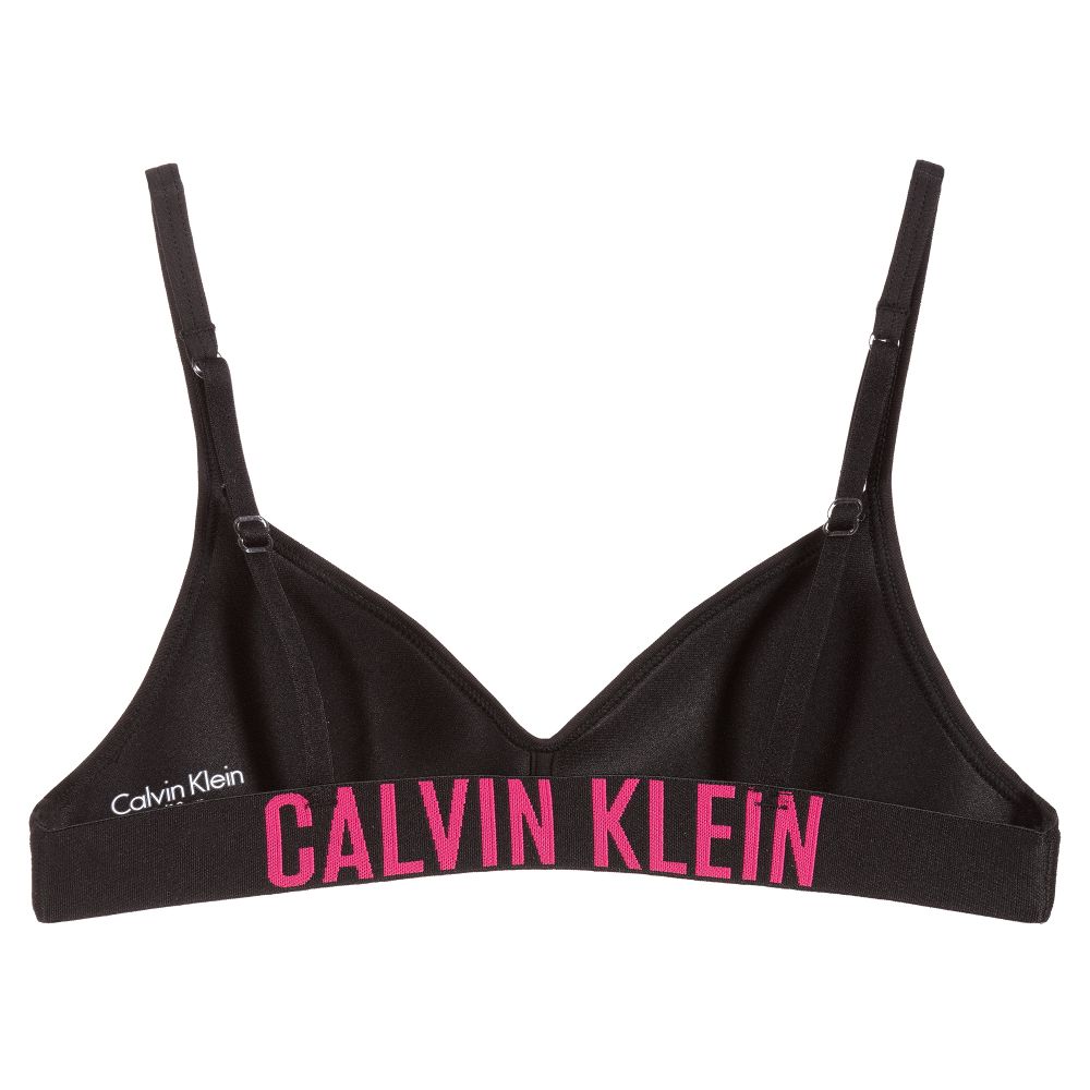 Calvin Klein - Black Moulded Logo Bra | Childrensalon Outlet
