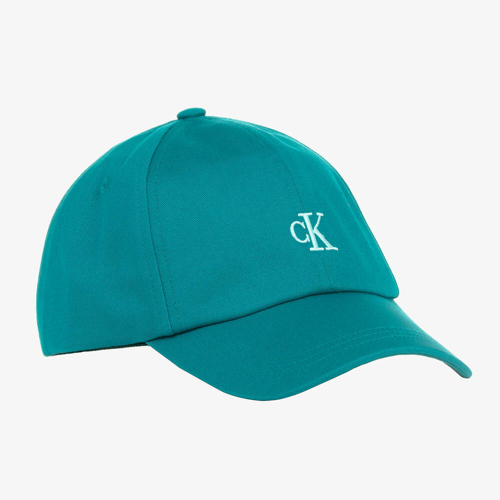 Calvin Klein - Blue Cotton Monogram Baseball Cap  | Childrensalon