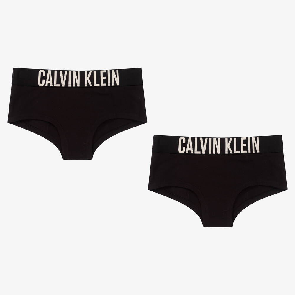 Calvin Klein Girls Black Knickers (2 Pack)