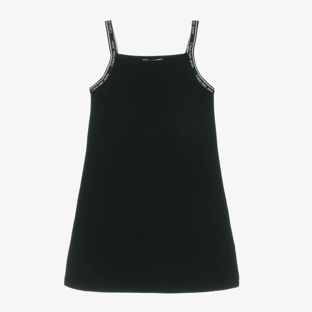 Calvin Klein - Girls Black Milano Jersey Dress | Childrensalon