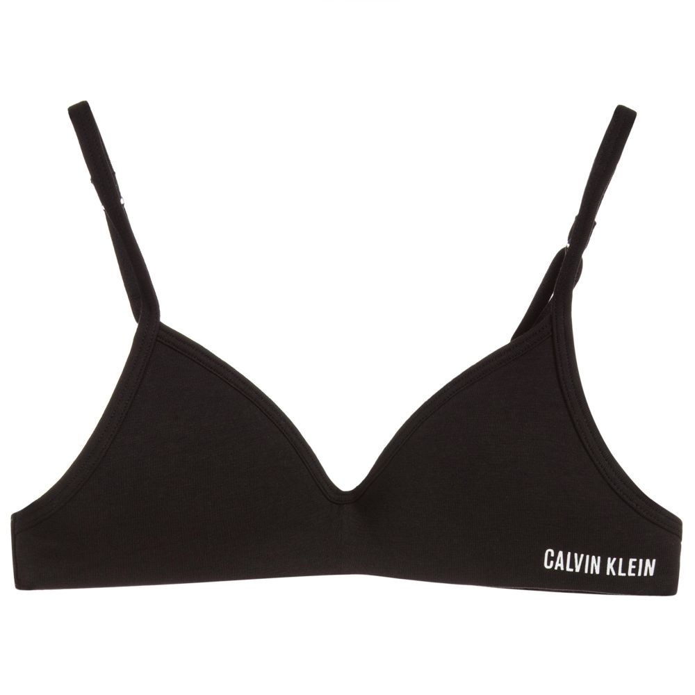 Calvin Klein - Girls Black Molded Bra | Childrensalon Outlet
