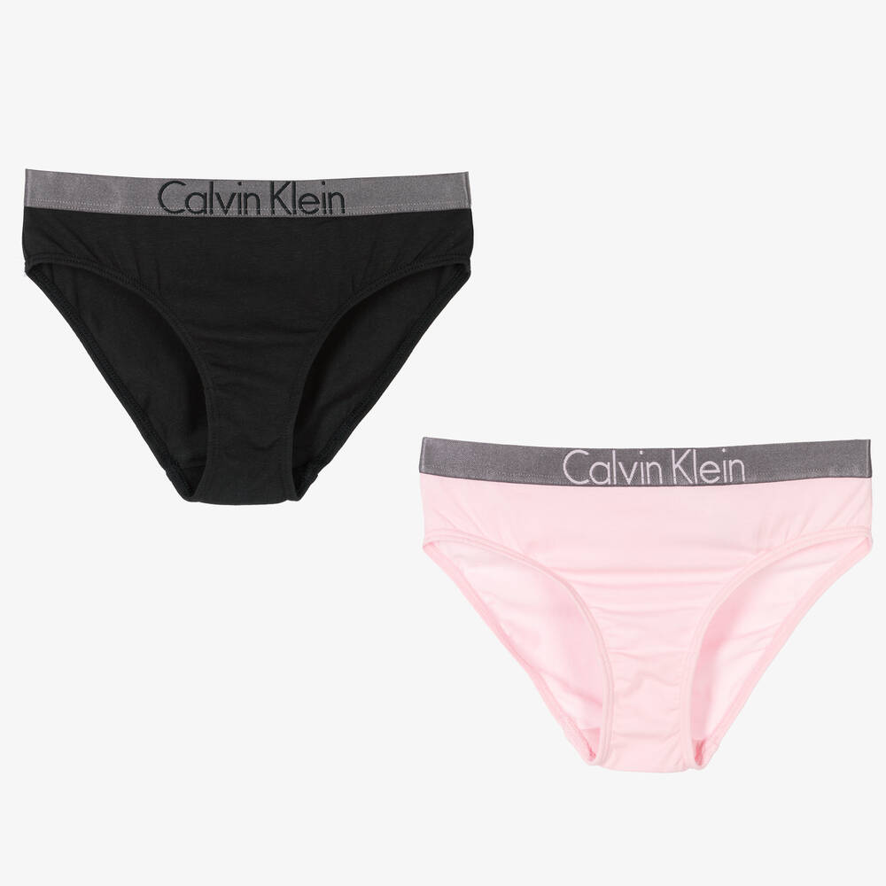 Calvin Klein Girls Cotton Knickers (2 Pack)