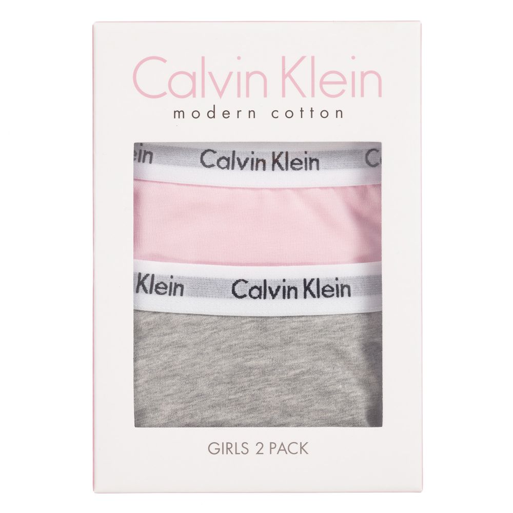 Calvin Klein Girls Cotton Knickers (2 Pack)