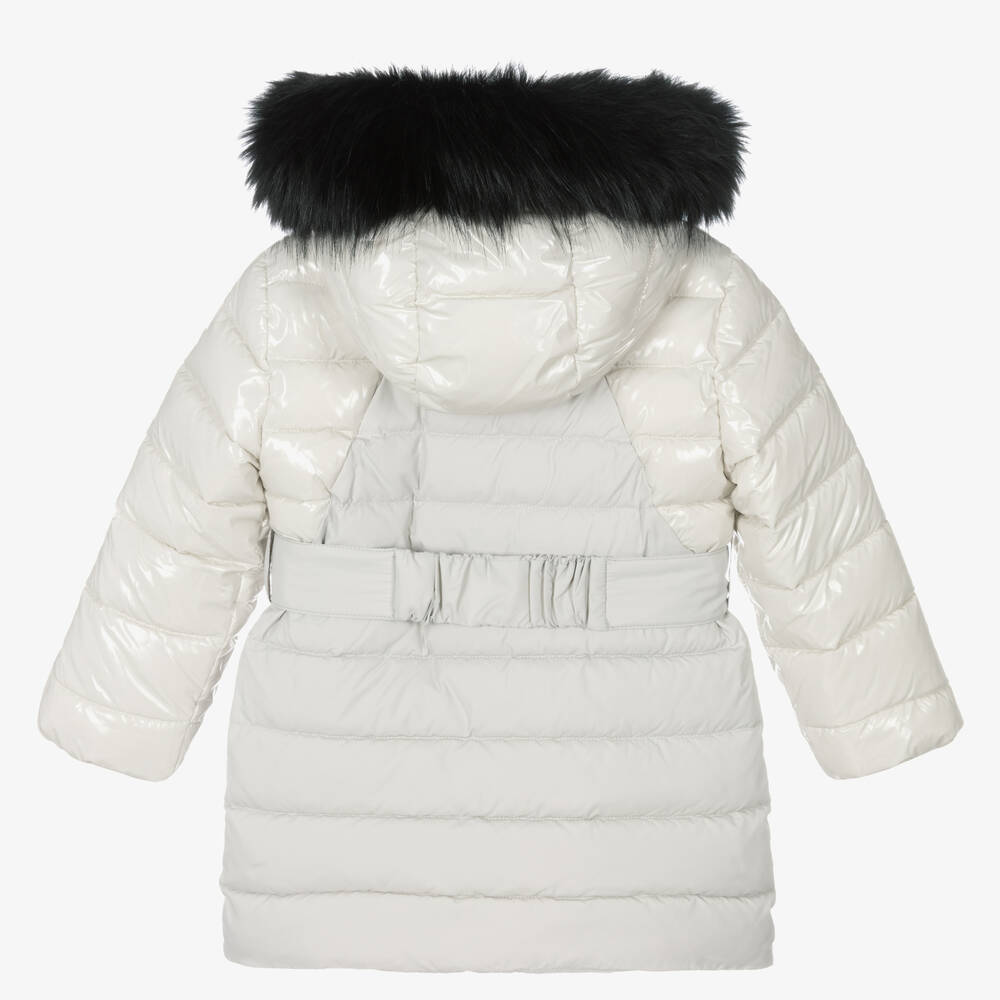 DKNY Coat, Faux-Fur-Trim Hooded Belted Puffer