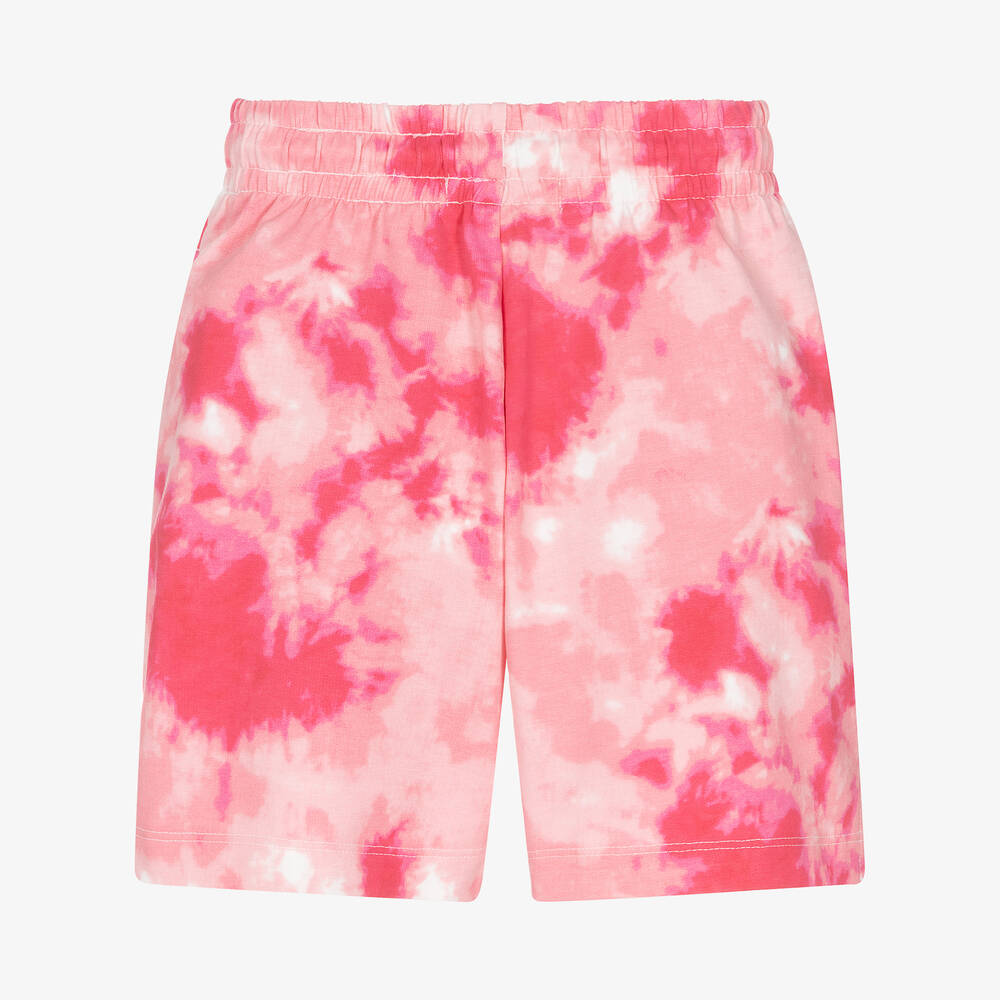 Calvin Klein Kids tie-dye pattern cotton shorts - Pink