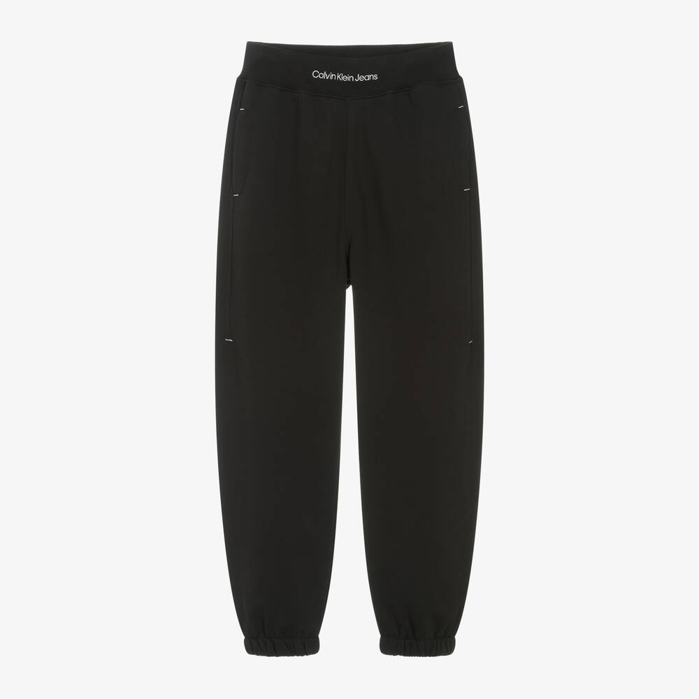 Calvin Klein - Teen Boys Black Embroidered Logo Joggers | Childrensalon