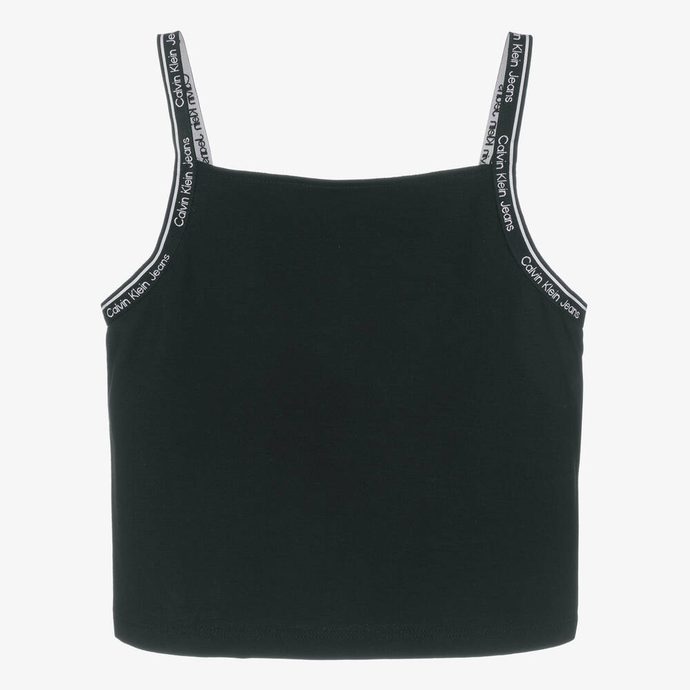 Calvin Klein - Teen Girls Black Milano Jersey Top | Childrensalon