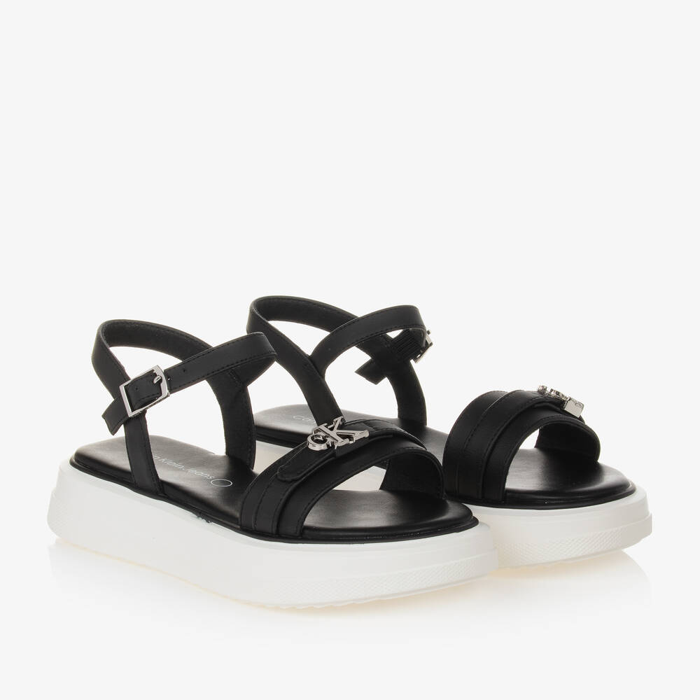 Calvin Klein - Teen Girls Black Platform Sandals | Childrensalon