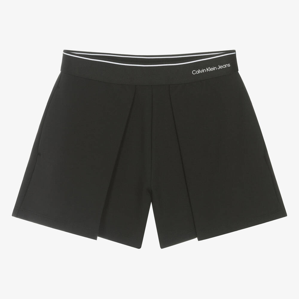 Calvin Klein - Teen Girls Black Viscose Shorts | Childrensalon