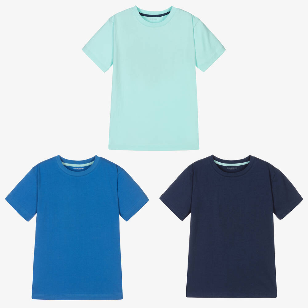 Childrensalon Essentials - Blaue Biobaumwoll-T-Shirts 3er-Pack | Childrensalon