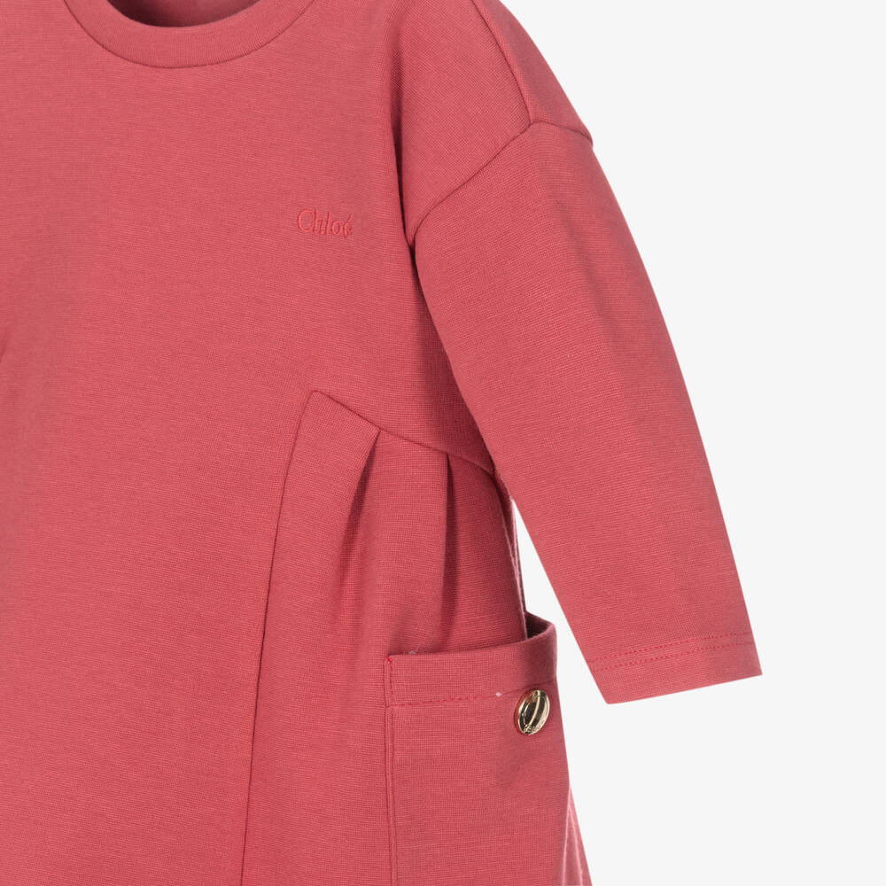 Chloé - Girls Pink Milano Jersey Dress | Childrensalon Outlet