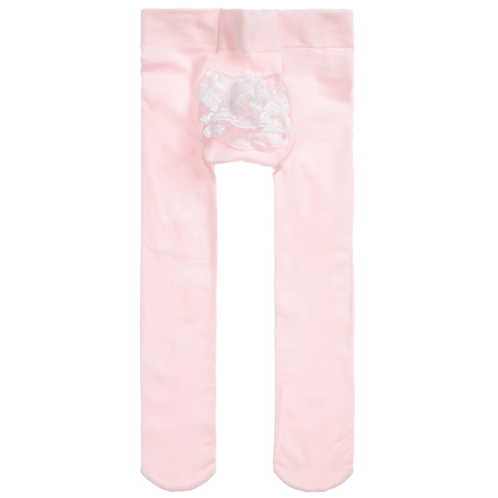 Country Kids - Baby Girls White Lace Ruffle Tights