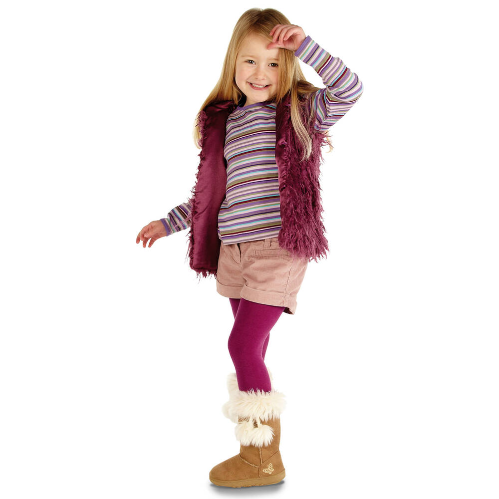 Country Kids - Girls Pink Cotton Knitted Tights