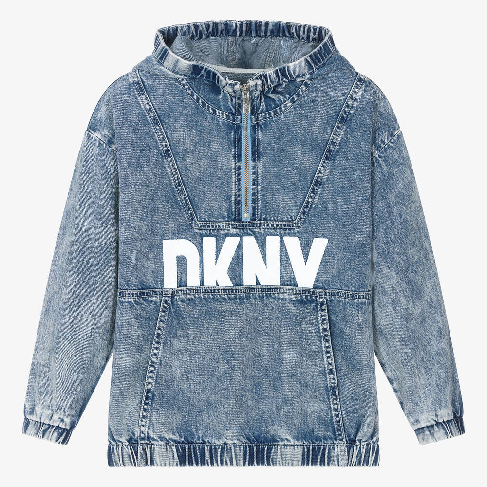 DKNY - Teen Blue Denim Hoodie | Childrensalon