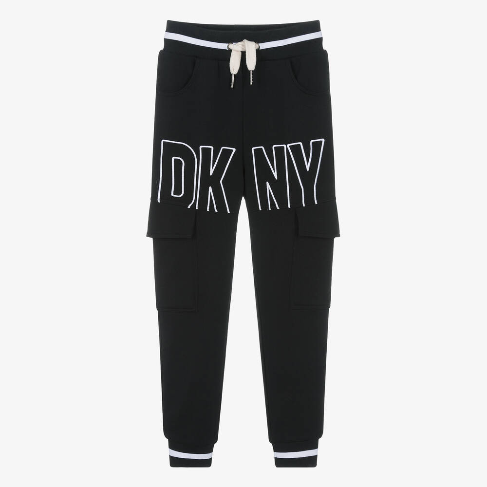 DKNY - Teen Boys Black Cotton Joggers | Childrensalon