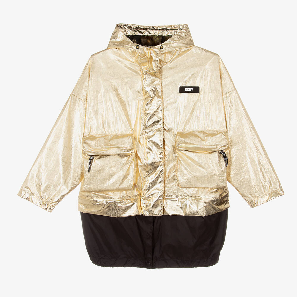 DKNY - Teen Girls Metallic Gold Jacket | Childrensalon