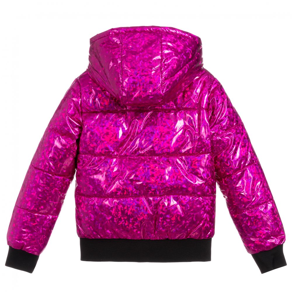 DKNY - Teen Pink Logo Puffer Jacket | Childrensalon Outlet