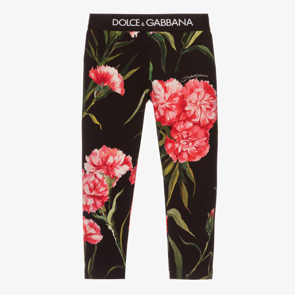 Floral high-rise leggings in multicoloured - Dolce Gabbana