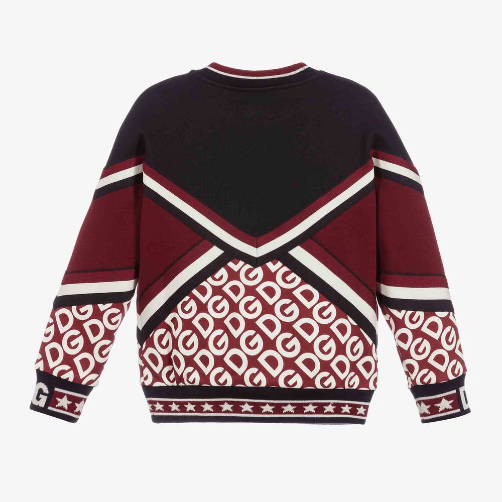 Dolce & Gabbana - Red & Blue Logo Sweatshirt | Childrensalon Outlet
