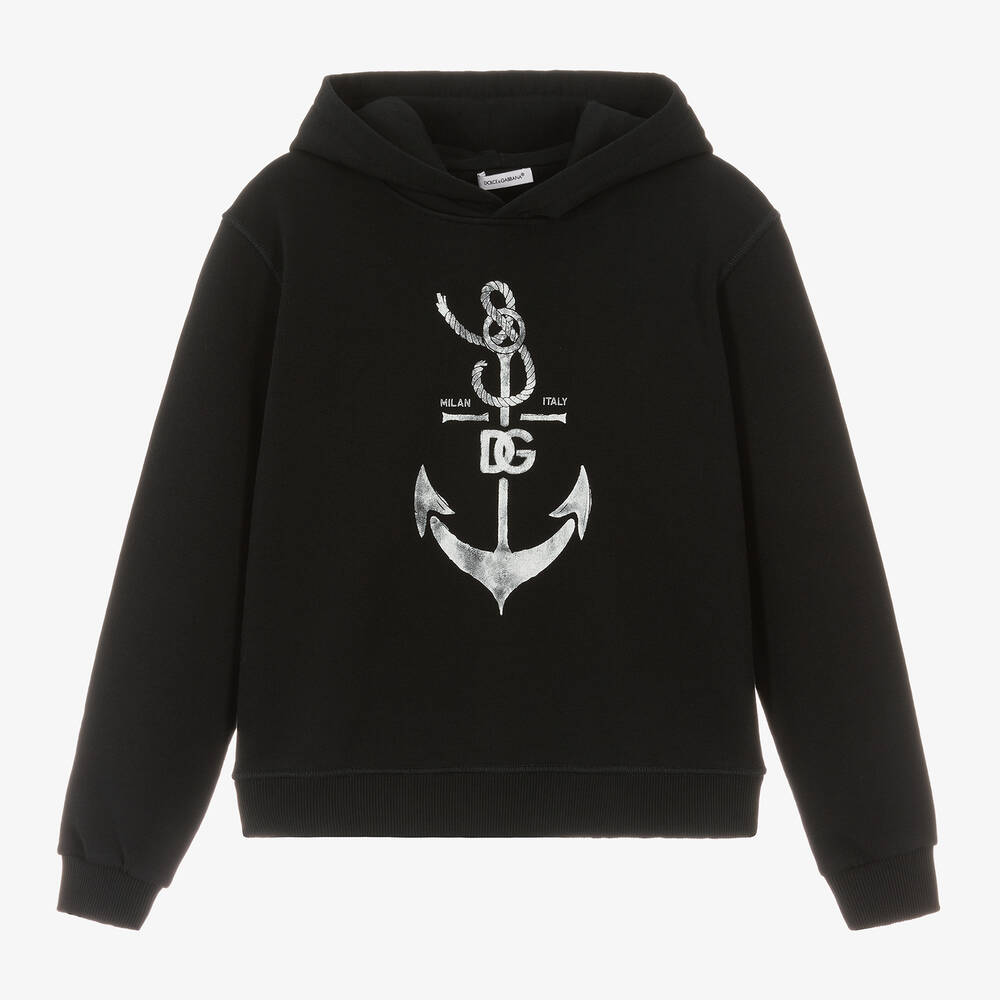 Dolce & Gabbana - Teen Boys Navy Blue DG Anchor Hoodie | Childrensalon