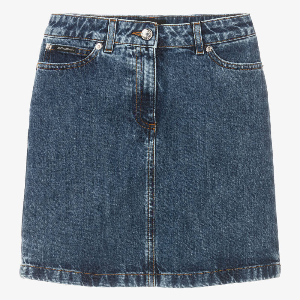 Dolce & Gabbana - Jupe bleu foncé en jean ado | Childrensalon