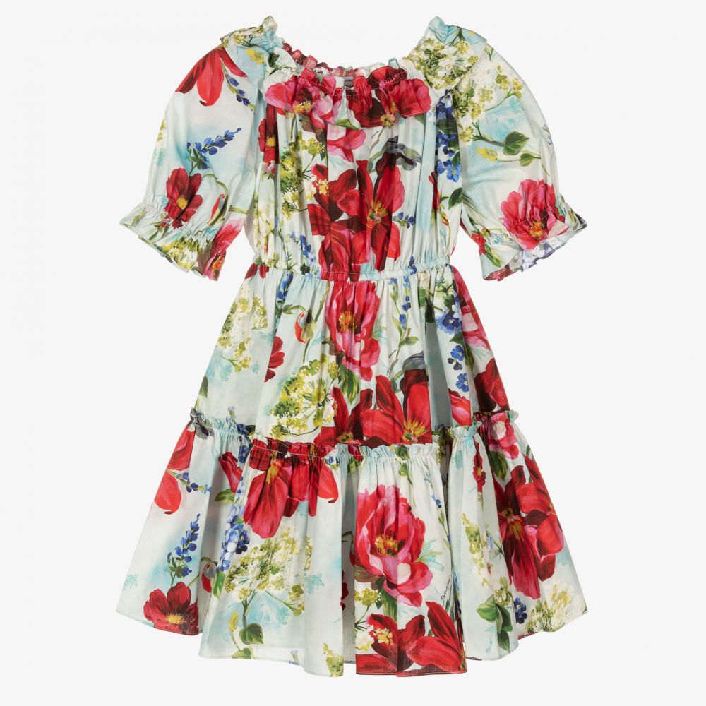 Dolce & Gabbana - Teen Girls Garden Floral Dress | Childrensalon Outlet