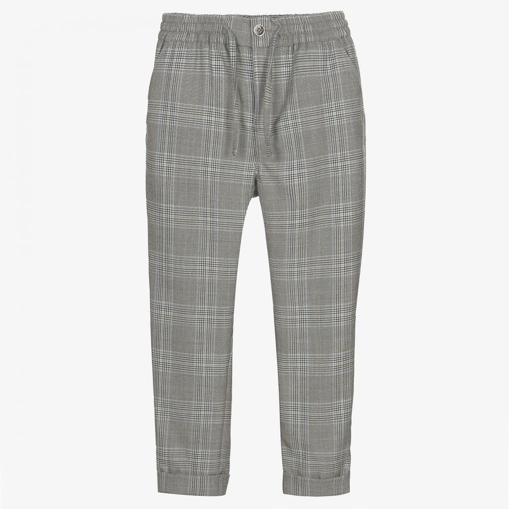 Dolce & Gabbana - Teen Grey Checked Trousers | Childrensalon Outlet