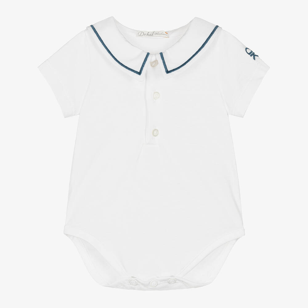 Dr. Kid - Baby Boys White Sailor Bodysuit | Childrensalon