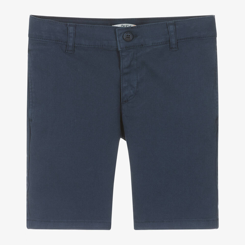 Dr. Kid - Boys Blue Cotton Chino Shorts | Childrensalon