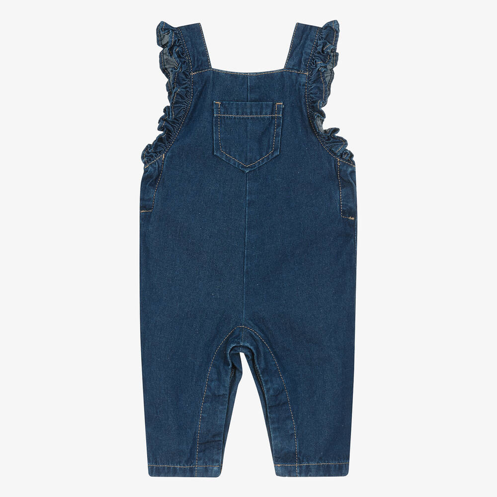 Dr. Kid - Girls Blue Denim Dungarees | Childrensalon