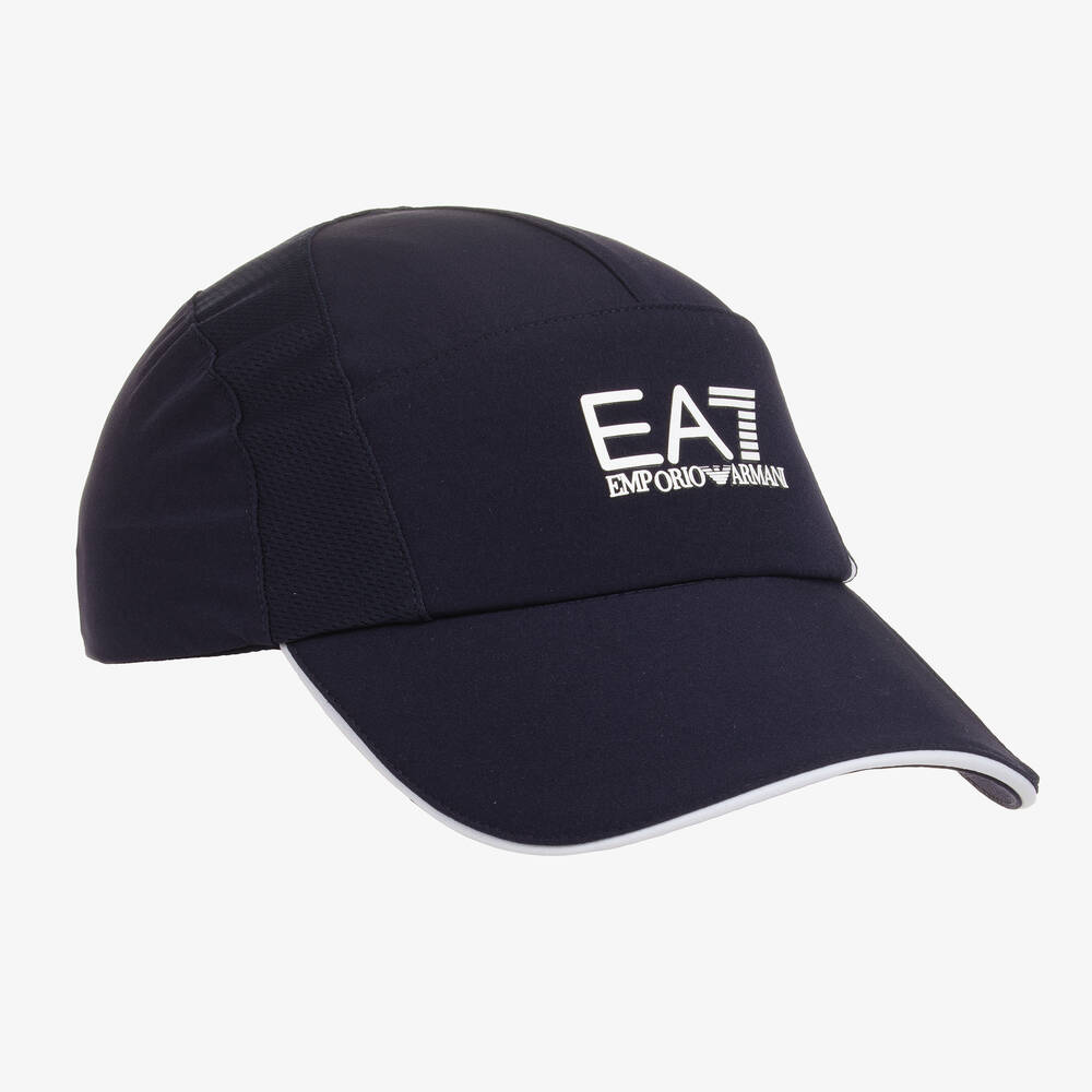 EA7 Emporio Armani - Navy Blue Lightweight Tennis Cap | Childrensalon