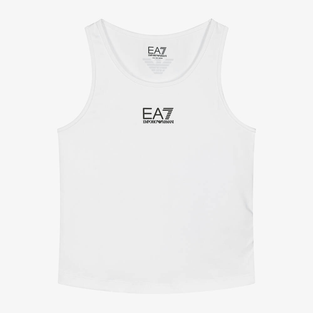 EA7 Emporio Armani - Teen Girls White VENTUS7 Sports Top | Childrensalon