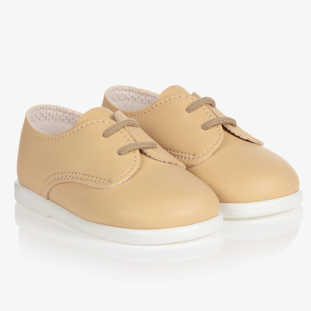 Early Days - Beige First Walker Shoes | Childrensalon