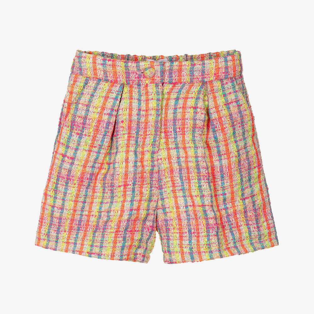 EIRENE - Girls Orange & Yellow Tweed Shorts | Childrensalon