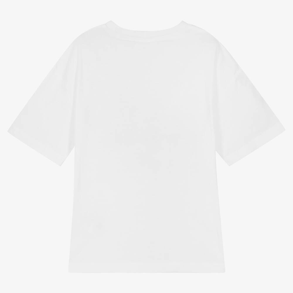 Elle - Girls White Cotton Logo T-Shirt | Childrensalon Outlet