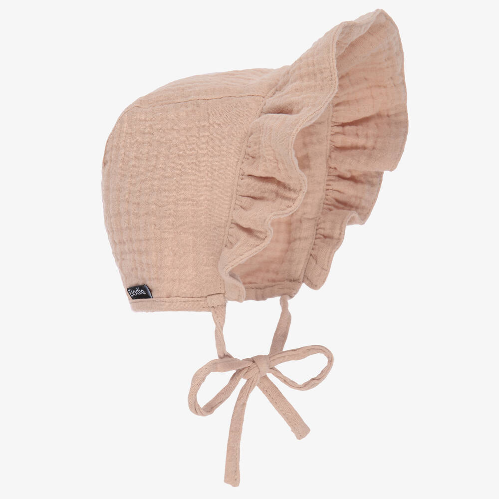 Elodie - Bonnet vieux rose en coton | Childrensalon