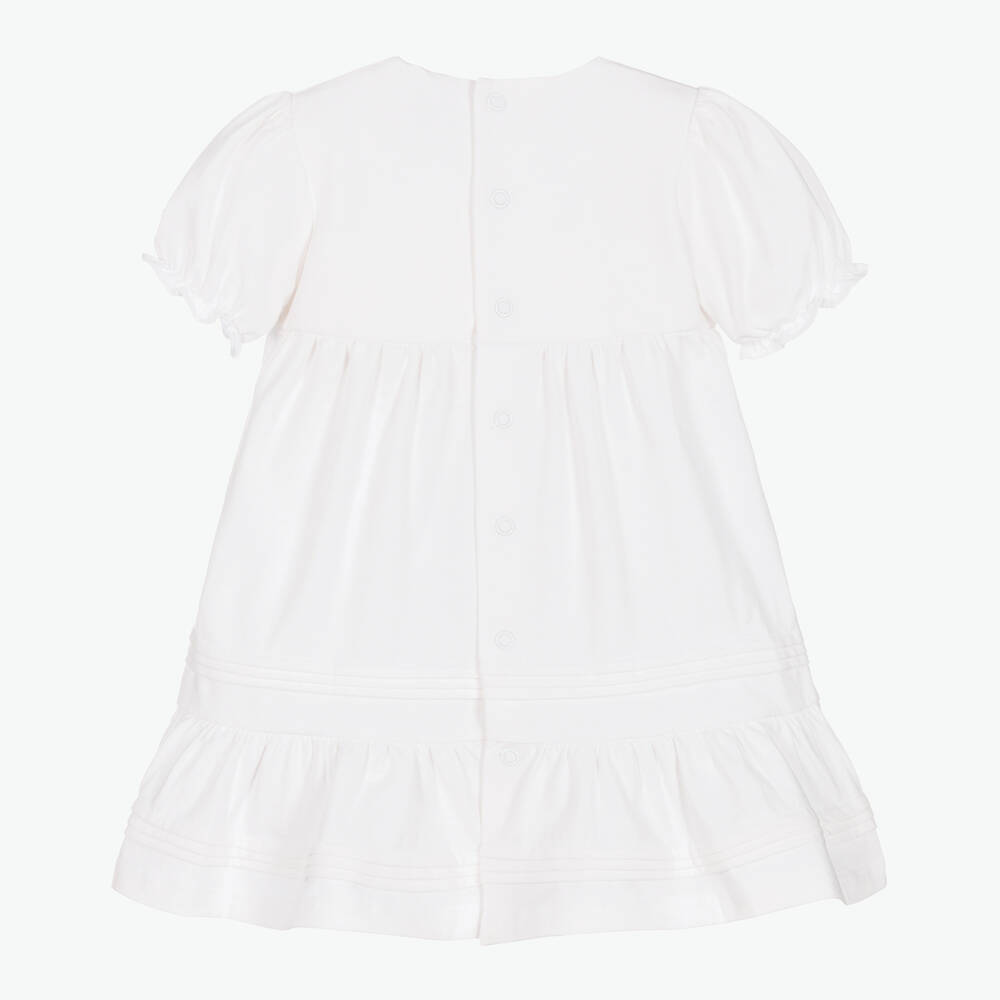 Emile et Rose - Baby Girls White Embroidered Dress | Childrensalon Outlet