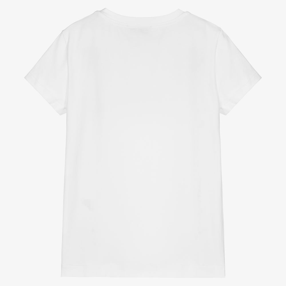 PUCCI - Girls White Lance Logo T-Shirt