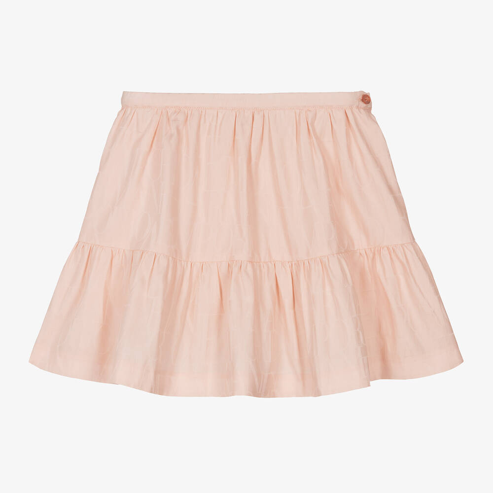 Emporio Armani - Jupe rose en jacquard de coton | Childrensalon