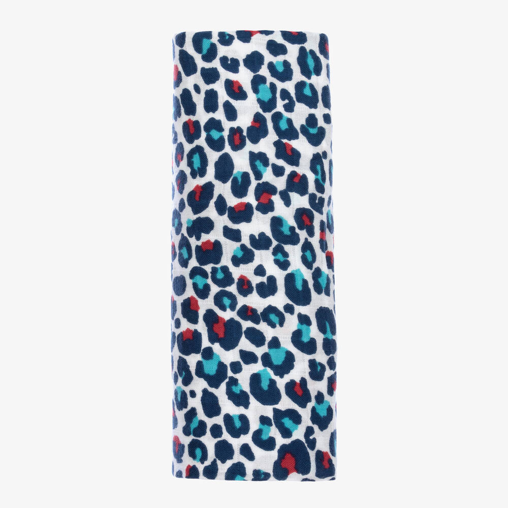 Etta Loves - Navy Blue Organic Cotton Swaddle (120cm) | Childrensalon