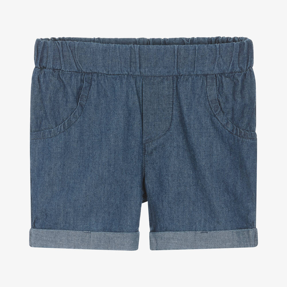 Everything Must Change - Boys Blue Chambray Shorts | Childrensalon