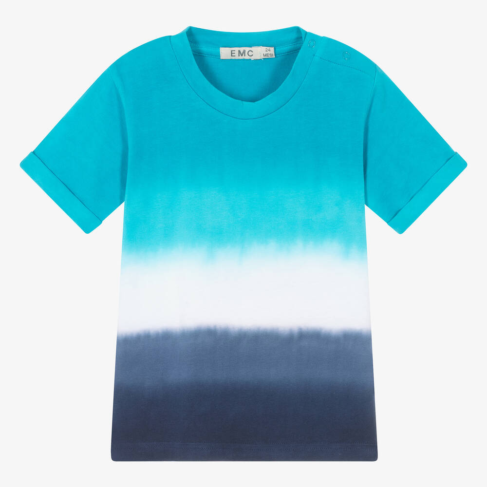 Everything Must Change - Boys Blue Cotton Tie-Dye T-Shirt | Childrensalon