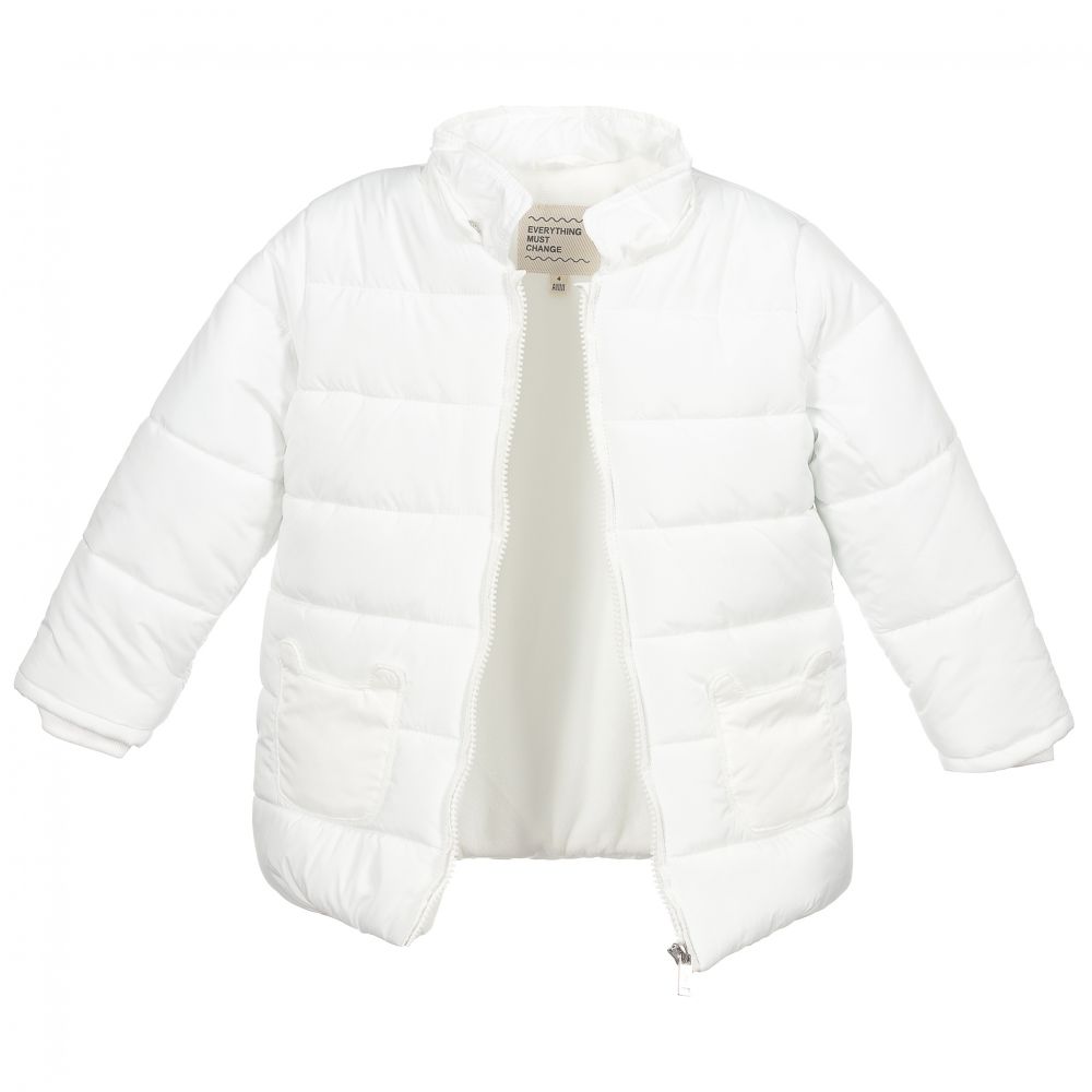 Everything Must Change - Girls Ivory Padded Jacket | Childrensalon Outlet