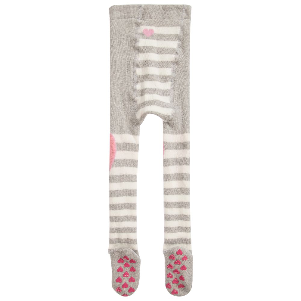 Pink and White Striped Tights