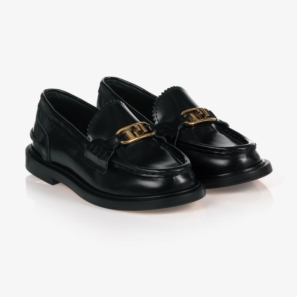 Fendi - Schwarze Loafers aus Leder | Childrensalon