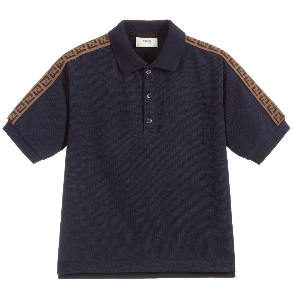Fendi - Blue Cotton Piqué Polo Shirt 