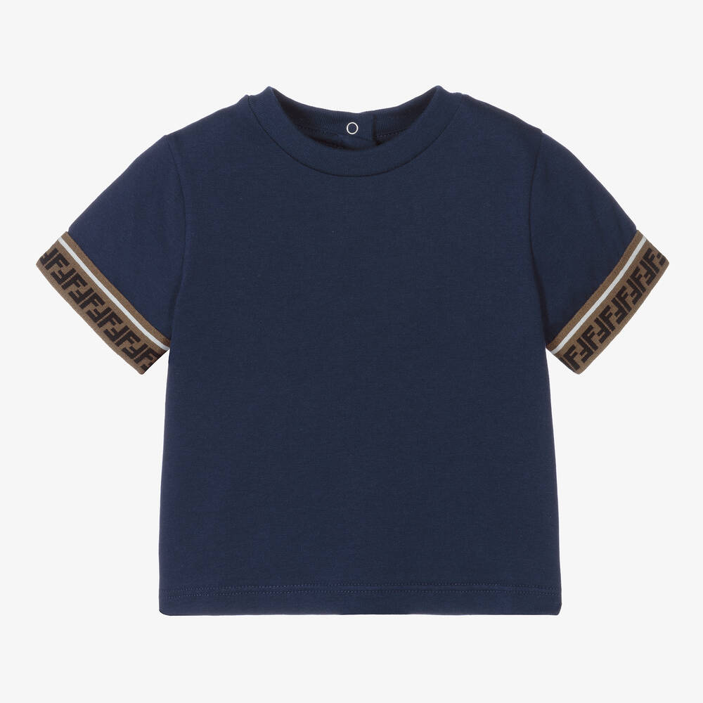 Fendi - Navyblaues FF T-Shirt für Babys | Childrensalon